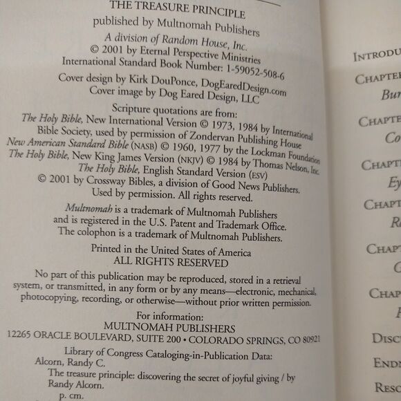 The Treasure Principle‎ Unlocking the Secret of Joyful Giving by Randy Alcorn - Picture 3 of 11